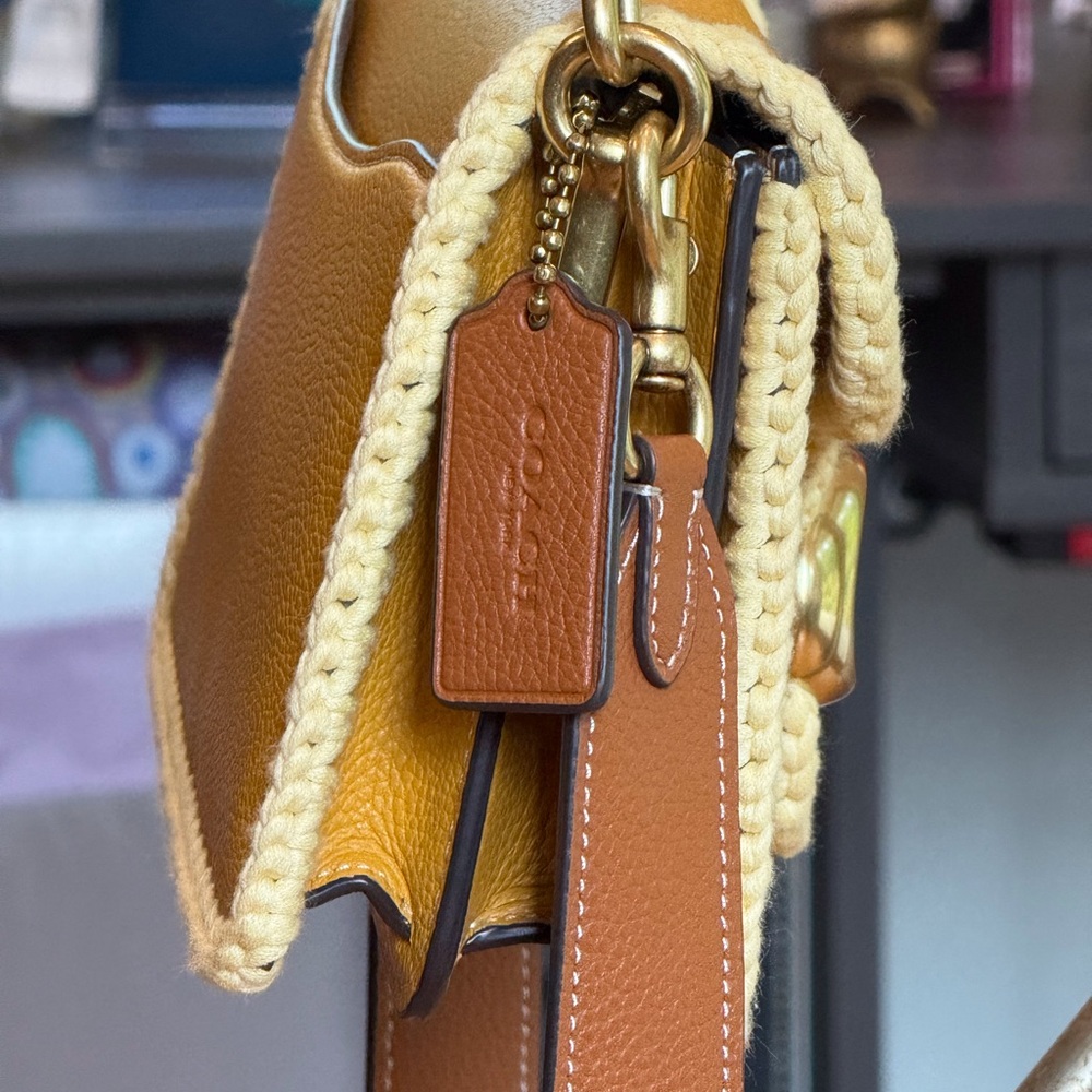 Coach Tabby 26 Shoulder/Crossbody Bag with Crochet Trim! NWOT - Picture 6 of 17